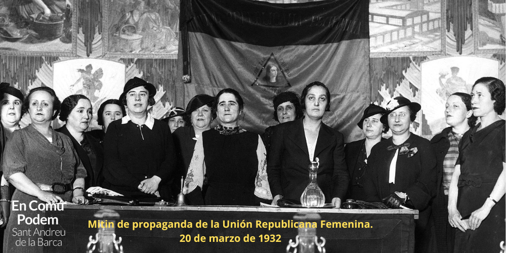 Clara Campoamor en el mitin de la Unión Republicana Femenina, 20/03/1932