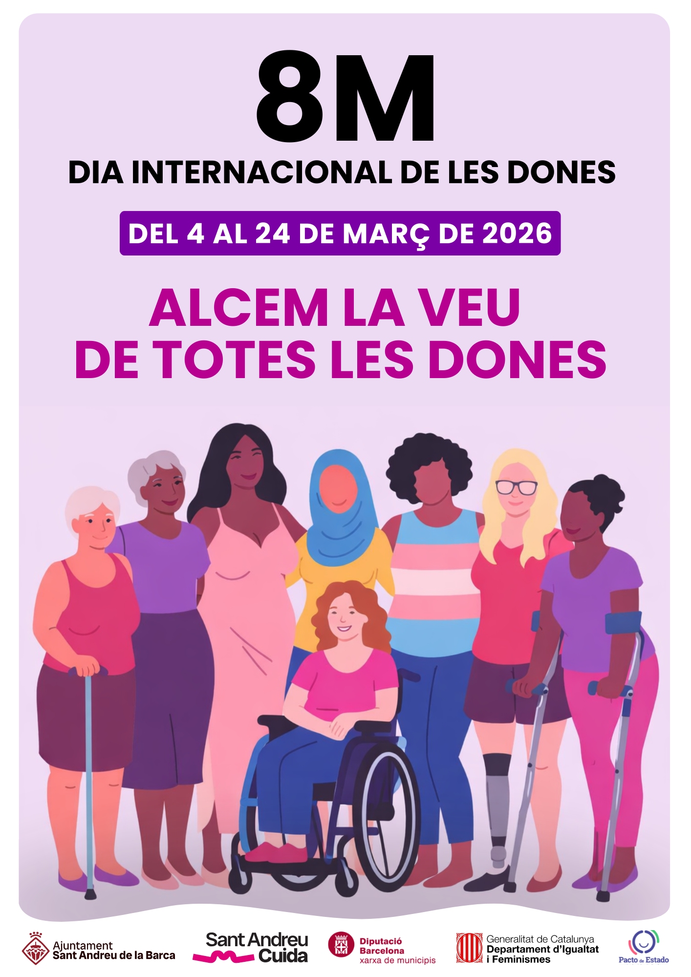 Cartel oficial del programa 8M 2026