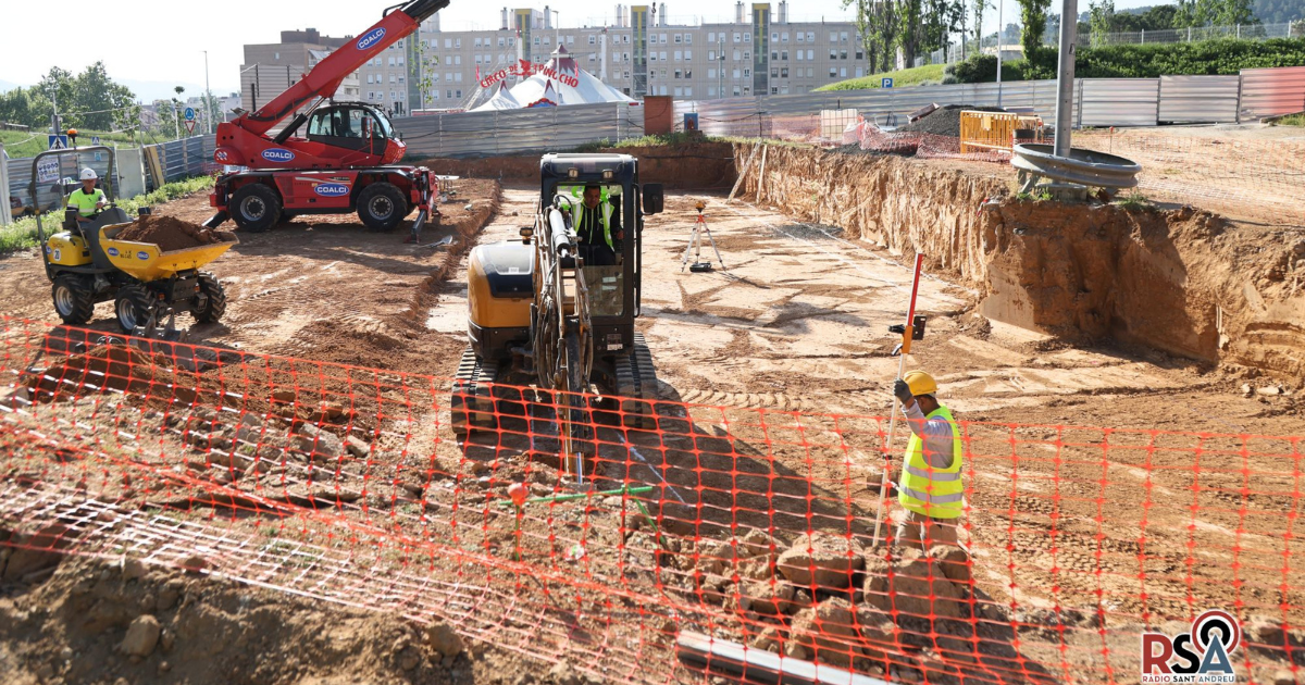 Obras de la nueva Escola Bressol La Quimeta en el barrio de La Plana, Sant Andreu de la Barca